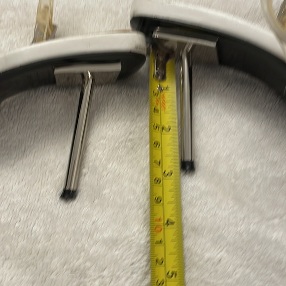 SALE !  ASOS WHITE SANDAL CLEAR STRAP SILVER HEEL SIZE 9 - Picture 3 of 5